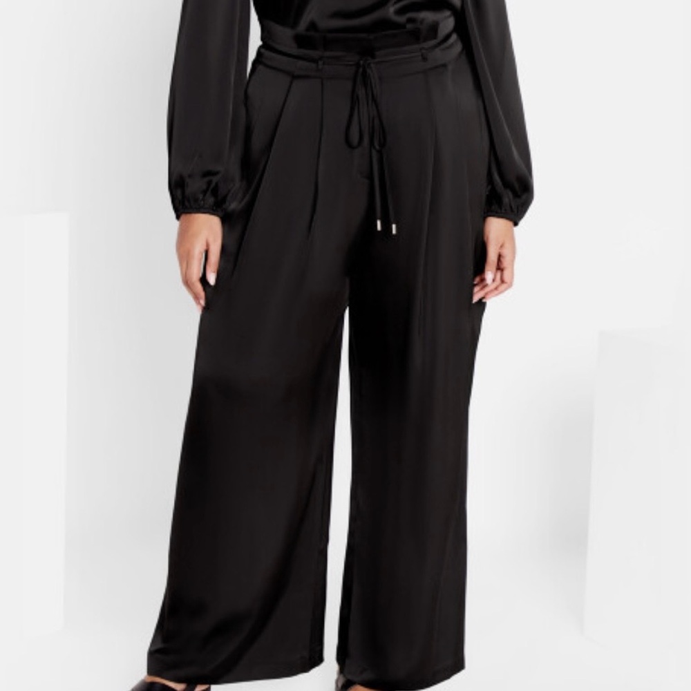City chic Azalea Satin Women's Wide-Leg Pants